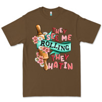 Cacao they see me rolling they hatin Premium Tee - MaliasSmallBusiness