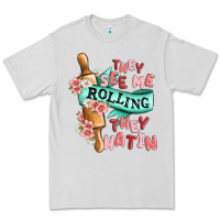 Dove Grey they see me rolling they hatin Premium Tee - MaliasSmallBusiness