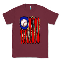 Burgundy leopard baseball flag Classic Tee - JahusDesignShop