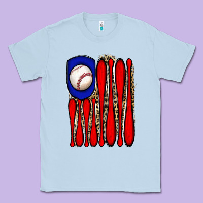 Leopard Baseball Flag Classic Tee Designed By Jahusdesignshop