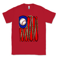 Red leopard baseball flag Classic Tee - JahusDesignShop