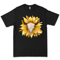 Black sunflower bull skull Premium Tee - JahusDesignShop