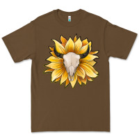 Cacao sunflower bull skull Premium Tee - JahusDesignShop