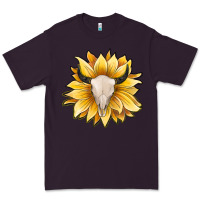 Plum sunflower bull skull Premium Tee - JahusDesignShop