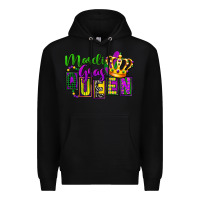 Black mardi gras queen Premium Hoodie - FaDigitalArtStudio