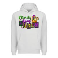 Dove Grey mardi gras queen Premium Hoodie - FaDigitalArtStudio