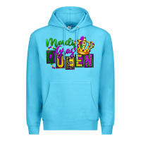Ocean Blue mardi gras queen Premium Hoodie - FaDigitalArtStudio