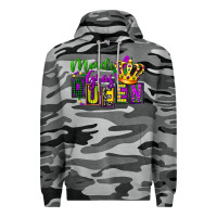 Slate Camo mardi gras queen Premium Hoodie - FaDigitalArtStudio