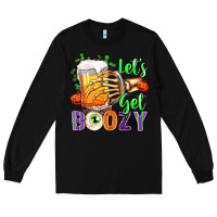 Black Lets Get Boozy Long Sleeve Tee - texasbilliewilder