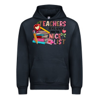 Navy Teachers Always Make The Nice List Urban Hoodie - CowhideDigitalArt