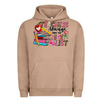 Pigment Burro Teachers Always Make The Nice List Urban Hoodie - CowhideDigitalArt