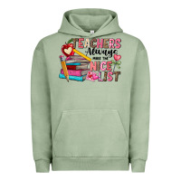 Pigment Oil Green Teachers Always Make The Nice List Urban Hoodie - CowhideDigitalArt