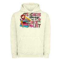 Pigment Pistachio Teachers Always Make The Nice List Urban Hoodie - CowhideDigitalArt