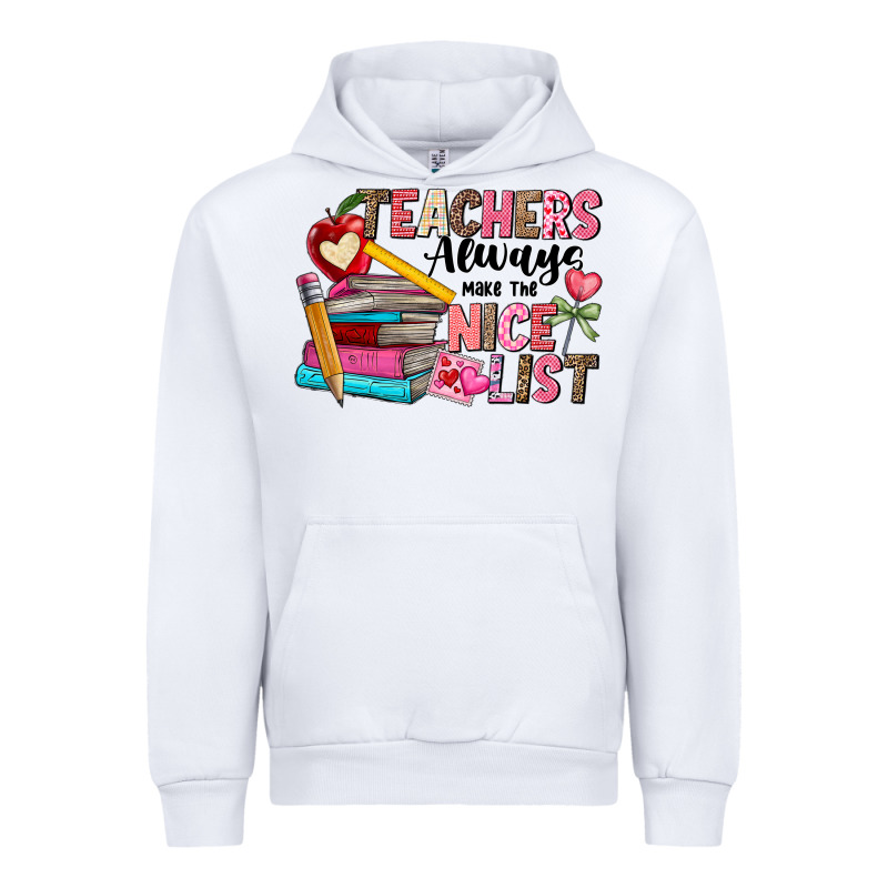 Teachers Always Make The Nice List Urban Hoodie by CowhideDigitalArt | Teevron