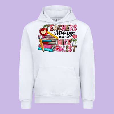 Teachers Always Make The Nice List Urban Hoodie Designed By Cowhidedigitalart