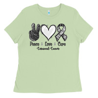 Matcha Peace Love Cure Carcinoid Cancer Ladies Tee - Jasminsmagicworld