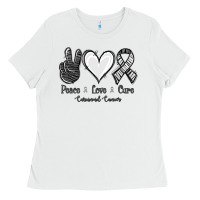 Peace Love Cure Carcinoid Cancer Ladies Tee | Teevron