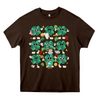 Chocolate Brown teacher st patrick day clovers Heavy Core Tee - MaliasSmallBusiness