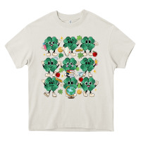 Cream teacher st patrick day clovers Heavy Core Tee - MaliasSmallBusiness