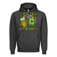 Charcoal Heather St. Patrick's Breakfast of leprechaun Zipper Hoodie - OliviaCreatesArt
