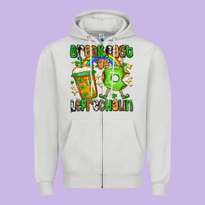 St. Patrick's Breakfast Of Leprechaun Zipper Hoodie Designed By Oliviacreatesart