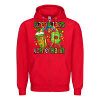Red St. Patrick's Breakfast of leprechaun Zipper Hoodie - OliviaCreatesArt