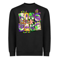 Black king cake mardi gras Heavyweight Sweatshirt - CowGirlArtShop
