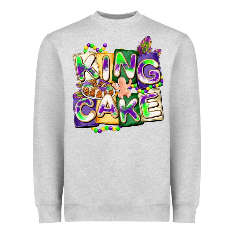 King Cake Mardi Gras Heavyweight Sweatshirt by CowGirlArtShop | Teevron