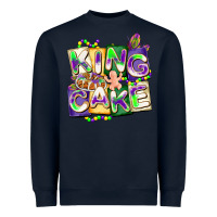Navy king cake mardi gras Heavyweight Sweatshirt - CowGirlArtShop