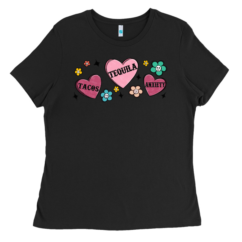 Tacos Tequila Anxiety Ladies Tee by MaliasSmallBusiness | Teevron