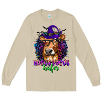 Mushroom Hocus Pocus Heifer with Cow and Halloween Long Sleeve Tee - texasbilliewilder