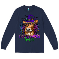 Navy Hocus Pocus Heifer with Cow and Halloween Long Sleeve Tee - texasbilliewilder