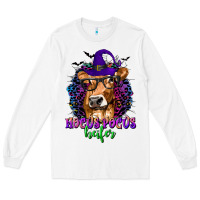 White Hocus Pocus Heifer with Cow and Halloween Long Sleeve Tee - texasbilliewilder