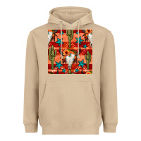 Mushroom bull skull cactus seamless pattern Heavyweight Hoodie - BundleAndBundleShop
