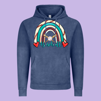 Baseball Rainbow Vintage Hoodie Designed By Ranaportraitstore