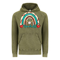 Vintage Olive Baseball Rainbow Vintage Hoodie - RanaPortraitStore