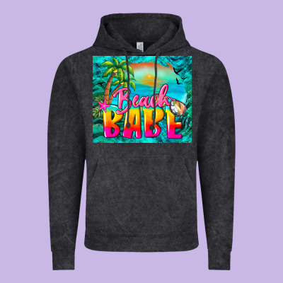 Beach Babe Vintage Hoodie Designed By Barkaloodesign