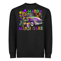 Black happy mardi gras truck Heavyweight Sweatshirt - CowGirlArtShop