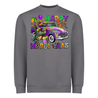Storm happy mardi gras truck Heavyweight Sweatshirt - CowGirlArtShop