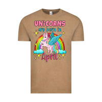 Vintage Coffee unicorns are born in april Vintage Tee - Jasminsmagicworld