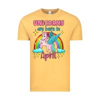 Vintage Mustard unicorns are born in april Vintage Tee - Jasminsmagicworld