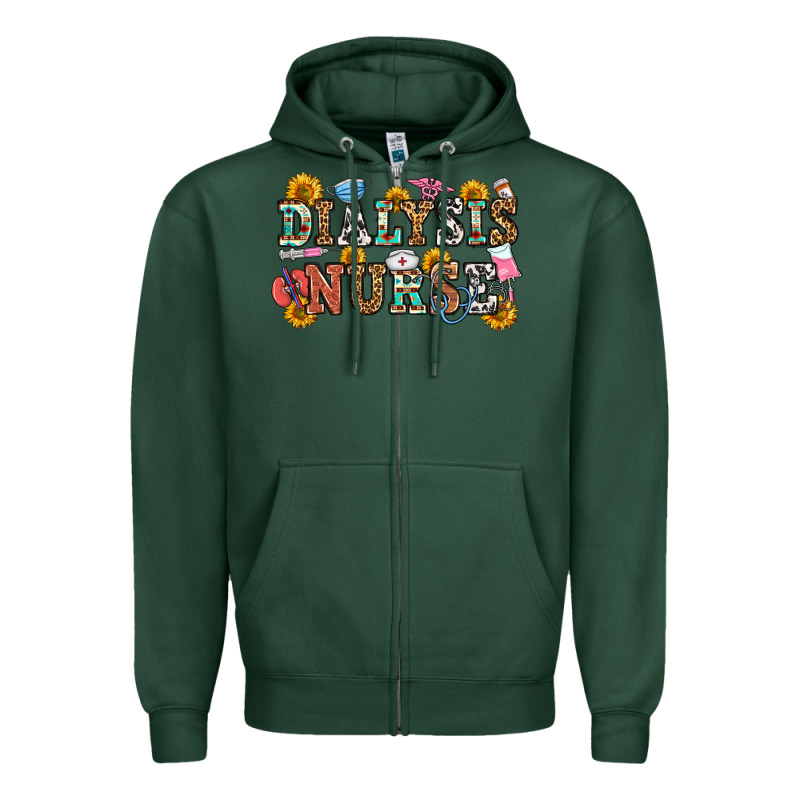 Dialysis Nurse Zipper Hoodie by OliviaCreatesArt | Teevron