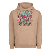 Pigment Burro Thick Thighs And Love Vibes Urban Hoodie - CowhideDigitalArt
