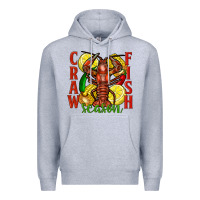 Heather Grey Crawfish season Premium Hoodie - FaDigitalArtStudio