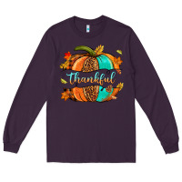 Plum pumpkin thankful Long Sleeve Tee - NancyCooperArtShop