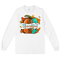 White pumpkin thankful Long Sleeve Tee - NancyCooperArtShop