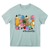 Arona teacher life pencils Heavy Core Tee - MaliasSmallBusiness