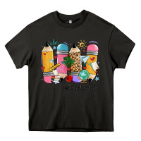 Asphalt teacher life pencils Heavy Core Tee - MaliasSmallBusiness