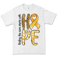 White Finding the cure starts with hope Childhood Cancer Premium Tee - NancyCooperArtShop