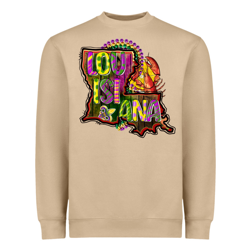 Louisiana Map Heavyweight Sweatshirt by CowGirlArtShop | Teevron